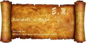 Barabás Maja névjegykártya